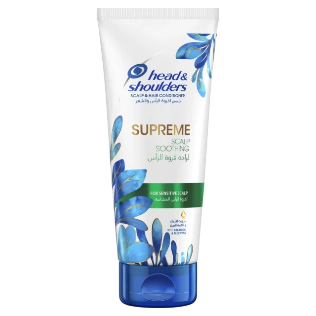 بلسم هيد أند شولدرز سوبريم لراحة فروة الرأس الحساسة مع زيت الأرغان و الألو فيرا